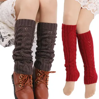 Kış bacak ısıtıcıları ayak bileği Bayan Streç Örme Slouch Sıcak Termal Harajuku Japon bayanlar yün Çizme çorap Kadın Körüğü
