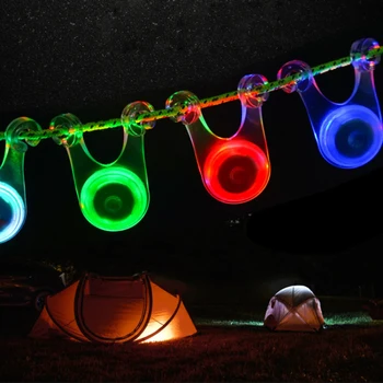 LED çadır ışığı kamp feneri su geçirmez şerit ışıkları açık bahçe Mini LED yanıp sönen ışık Asılı lamba taşınabilir el feneri