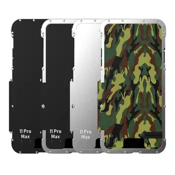 Lüks Anti-vurmak Telefon iPhone için kılıf 11 Pro Max Darbeye Dayanıklı Alüminyum Metal Zırh Kapak iPhone X XS XR 7 8 Artı XS Max Durumda