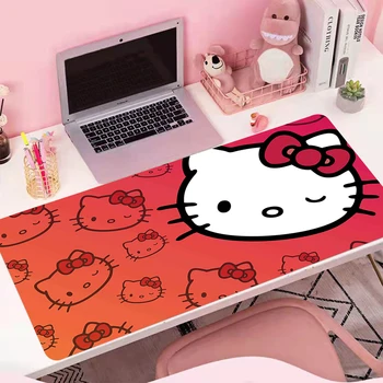 Merhaba Kedi Kitties Mouse Pad Bilgisayar Oyun aksesuarları Anime MousePad Tapis De Souris Büyük Mausepad Masa Matı Alfombrilla Raton