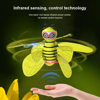 Mini Uçan arı oyuncaklar kızılötesi el indüksiyon Drone helikopter ışık Led uçan el kontrollü oyuncak parlayan B7z2