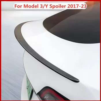 Modifikasyon Spoiler Maç Tesla Modeli 3 Model Y 2017-2022 2023 Malzeme ABS Araba Aksesuarları Kuyruk Tamir Karbon Fiber Renk