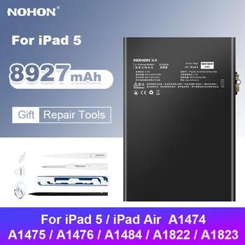 NOHON Pil Için iPad Hava 1 iPad5 A1474 A1823 A1475 A1484 8927 mAh Yedek Bateria Lityum Polimer Tablet Batarya