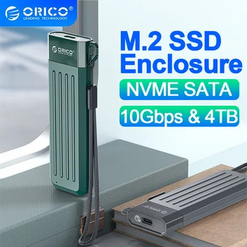 ORICO M2 SSD Durumda M. 2 NVMe USB Tip C Gen2 10Gbps PCIe SSD Muhafaza NVMe Muhafaza M. 2 SATA NGFF 6Gbps Katı Hal Sürücü Kutusu