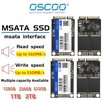 OSCOO MSATA SSD 3050MM katı hal diski 2 TB 1 TB 512 GB 256 GB 128 GB sabit diskler Orijinal MLC bilgisayar için çip HP dizüstü MSATA SSD