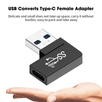 OTG 10Gbps USB Adaptörü 3.25 A USB C USB 3.1 Dirsek U Şekli şarj kablosu Dönüştürücü Dizüstü PC için U Disk Yazıcı için Mobil HDD