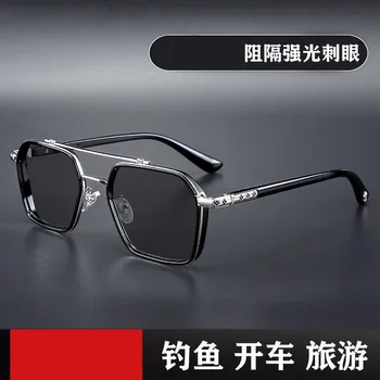 Polarize Kare Metal Güneş Gözlüğü Kadın Erkek Trend Ürünleri Araba sürüş gözlükleri çift ışın Oculos Masculino