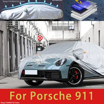 Porsche 911 için Açık Koruma Tam Araba Kapakları Kar Örtüsü Güneşlik Su Geçirmez Toz Geçirmez Dış Araba aksesuarları
