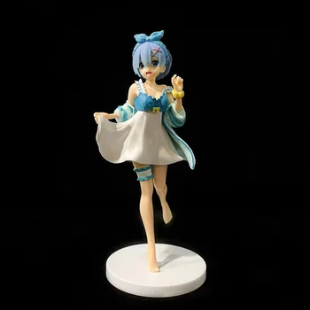 Re: hayat Anime Figürü Sıfır Anime Figürü Sevimli Şeytan Rem Mini Etek Koleksiyonu Aksiyon şekilli kalıp Oyuncaklar PVC Malzeme Aksiyon Figürü