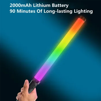 RGB ışık çubuğu Değnek tripod standı 360° Tam renkli LED el lambası Flaş Speedlight fotoğraf aydınlatma Video çekim