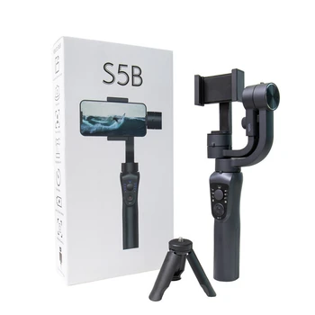 S5B Cep Telefonları Anti Shake Selfie Sopa Sabitleyici El Pan Tilt Yüz İzleme Bluetooth Açık Üç eksenli Sabitleyici