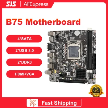 SJS B75 Anakart Masaüstü M. 2 LGA1155 Intel ı3 ı5 ı7 CPU Destekler DDR3 Bellek SATA 3.0 USB 3.0 PEI-E placa mae kiti xeon