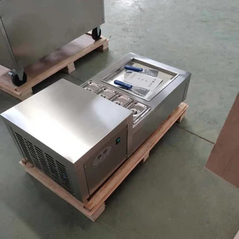 SOĞUK Haddelenmiş dondurma yapma makinesi Dikdörtgen Anti Kalbur Tava Spatula Sağlıklı Ev Yapımı Kızarmış Buz Yoğurt Makinesi Tava