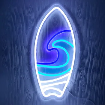 Sörf tahtası Neon Burcu LED İşaretleri Sörfçü Light Up İşaretleri Duvar Neon ışıkları İşaretleri Yatak Odası Çocuk Boys Odası Adam Mağara Plaj Dekor