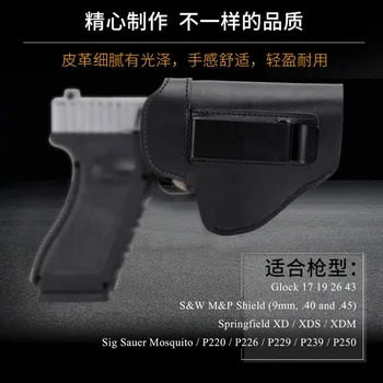 Taktik Deri IWB Gizli Taşıma Tabanca Kılıfı Glock 17 19 26 43 P226 P229 Ruger Beretta 92 M92 s & w Klip Kılıf