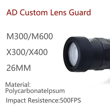 Taktik M300 M600 X300 X300V Koruyucu MRO SRO Avcılık Silah ışık LED el feneri REKLAM Özel Lens Koruyucu 26MM 28MM 30MM 38MM
