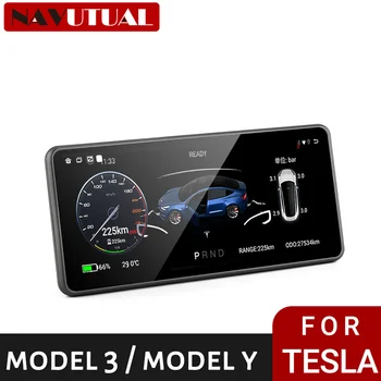Tesla Modeli 3 Model Y Araba Lcd Metre Enstrüman Pano Dokunmatik Ekran Tarzı Taban Dijital lcd ekran Pano 8.8