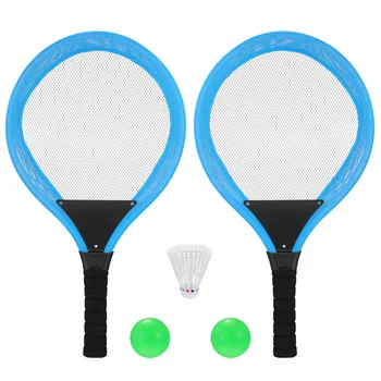 TOYMYTOY 1 Takım Badminton Tenis Raketleri Seti Elastik Örgü Badminton Raketleri Seti Çocuklar için Açık Havada Oyun