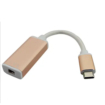 USB-C Tipi C USB 3.1 Mini DisplayPort DP 1080P Adaptör Kablosu Monitör İçin Alüminyum Kasa ile MBook ChromeBook Pixel İçin