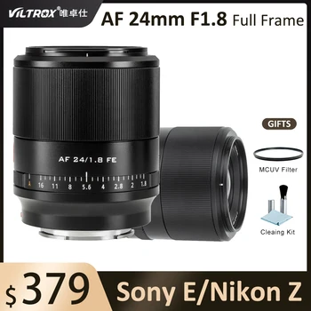Viltrox 24mm F1.8 Tam Çerçeve STM Otomatik Odaklama Geniş Açı Sabit odak lensi Sony E FE Dağı A6300 A7 A7II A7C Nikon Z Z5 Z6 Z7