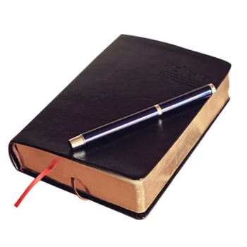 Vintage Kalın kağıt defter Not Defteri PU + Kağıt İncil Günlüğü Kitap Dergileri Gündem Planlayıcısı Okul Ofis Kırtasiye Malzemeleri Siyah + G