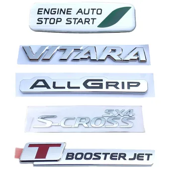 Vitara S-Cross için SX4 AllGRİP sınırlı Tbooster jet Amblemi Mektup Çıkartması Arka Bagaj Bagaj Kapağı Logo Tabela Komut Dosyası