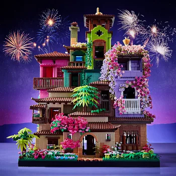 Yaratıcı Sihirli Kale Sakura Ev Mimarisi Yapı Taşları Şehir Sokak Görünümü Villa Modeli Mini Tuğla Oyuncaklar Çocuk Yetişkin İçin Hediye