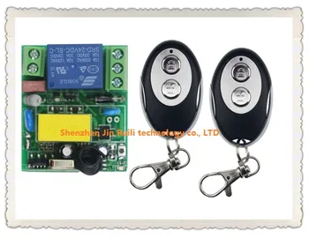 Yeni AC220V 1CH RF Kablosuz Mini Anahtarı Röle Alıcı + 2 adet elips şekli Vericiler Aletleri Garaj Kapısı Kapı JRL4233
