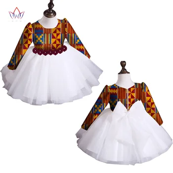 Yeni Yaz Afrika Çocuk Giyim Dashiki Sevimli Kız Elbise Bazin Riche Tatlı Afrika geleneksel giyim WYT115