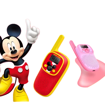 Yeni Şarj İnterkom 3km çocuk Walkie Talkie Mickey Mouse Karikatür Oyuncak Ebeveyn-Çocuk Bulmaca