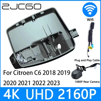 ZJCGO Çizgi Kam 4K UHD 2160P Araba Video Kaydedici DVR Gece Görüş Park Citroen C6 2018 2019 2020 2021 2022 2023
