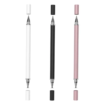 Çift uçlu Kapasitif Kalem 2 in 1 Stylus Kalem Noktası Kalem Kapasite Kalem Siluetleri için Klip Çizim Oyun