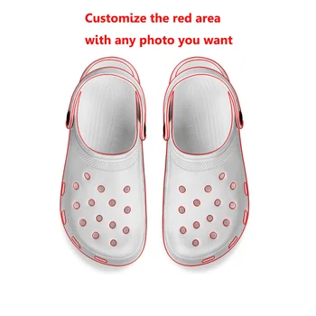 Özel Takunya su ayakkabısı Erkek Kadın Genç Sandalet DIY Bahçe Ismarlama Ev Takunya Özelleştirilmiş Ayakkabı Custom Made Plaj Delik Terlik