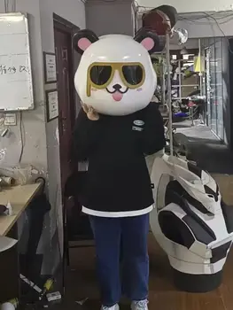 Özelleştirilmiş aydınlık başlık, panda kask başlığı DJ bar gece kulübü partisi
