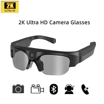 2K HD Gözlük Kamera Taşınabilir Açık Spor Sürüş Kaydedici Akıllı Bluetooth Çağrı Müzik Çalar Dahili 4K Kamera Güneş Gözlüğü