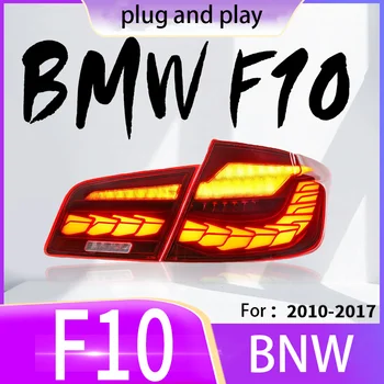 BMW için F10 F18 2010-2017 5 Serisi M5 Arka Lambalar DRL Sinyal Otomotiv Araba Aksesuarları LED park lambaları Kuyruk işık meclisi