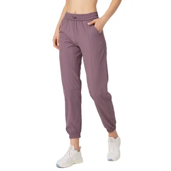 Kadın Koşu Sweatpants İpli eşofman altları Kadın Egzersiz Spor Joggers Cepler ile Gevşek Yoga Pantolon