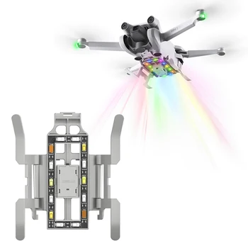 LED Katlanabilir İniş takımı Mini 3 Pro Drone için Genişletilmiş İniş Skid Lens Anti-damla Koruyucu DJI Mini 3 PRO Aksesuarları