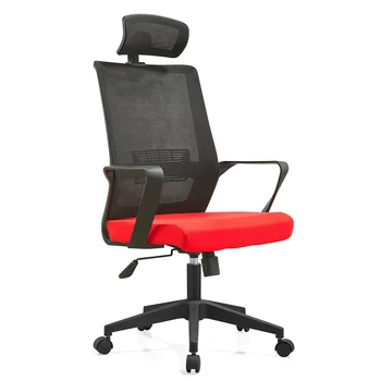Yönetici Sırt Dayanağı kolçaklı ofis koltuğu Tasarım Havalandırmalı Boyun Kafalık Siyah Sandalye Döndür Ergonomik Silla Oficina Mobilya